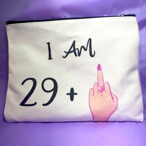 30th Birthday Middle Finger Makeup Pouch